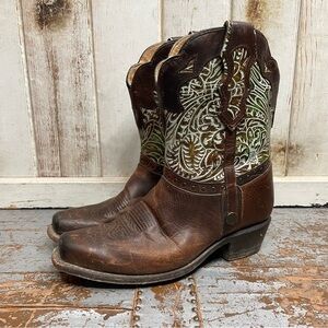 Sonora Jaime Turquise Tooled Roper Boots
